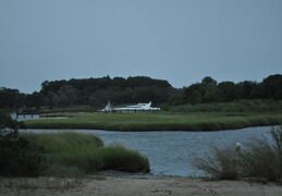 Yacht taking shelter from Hurricane Irene