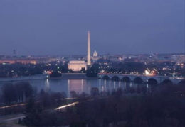 Washington Monument at dusk